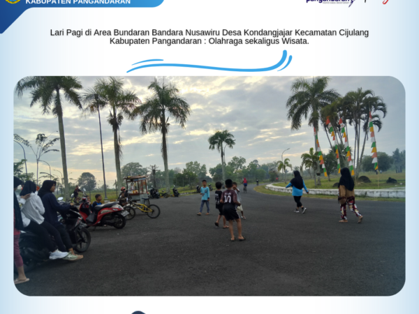 Lari Pagi di Area Bundaran Bandara Nusawiru : Olahraga dan Wisata Sekaligus